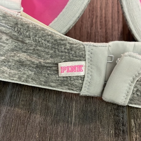 Victoria's Secret PINK Wear Everywhere Tee Shirt Lightly Lined Gray Bra NEW - Picture 6 of 7